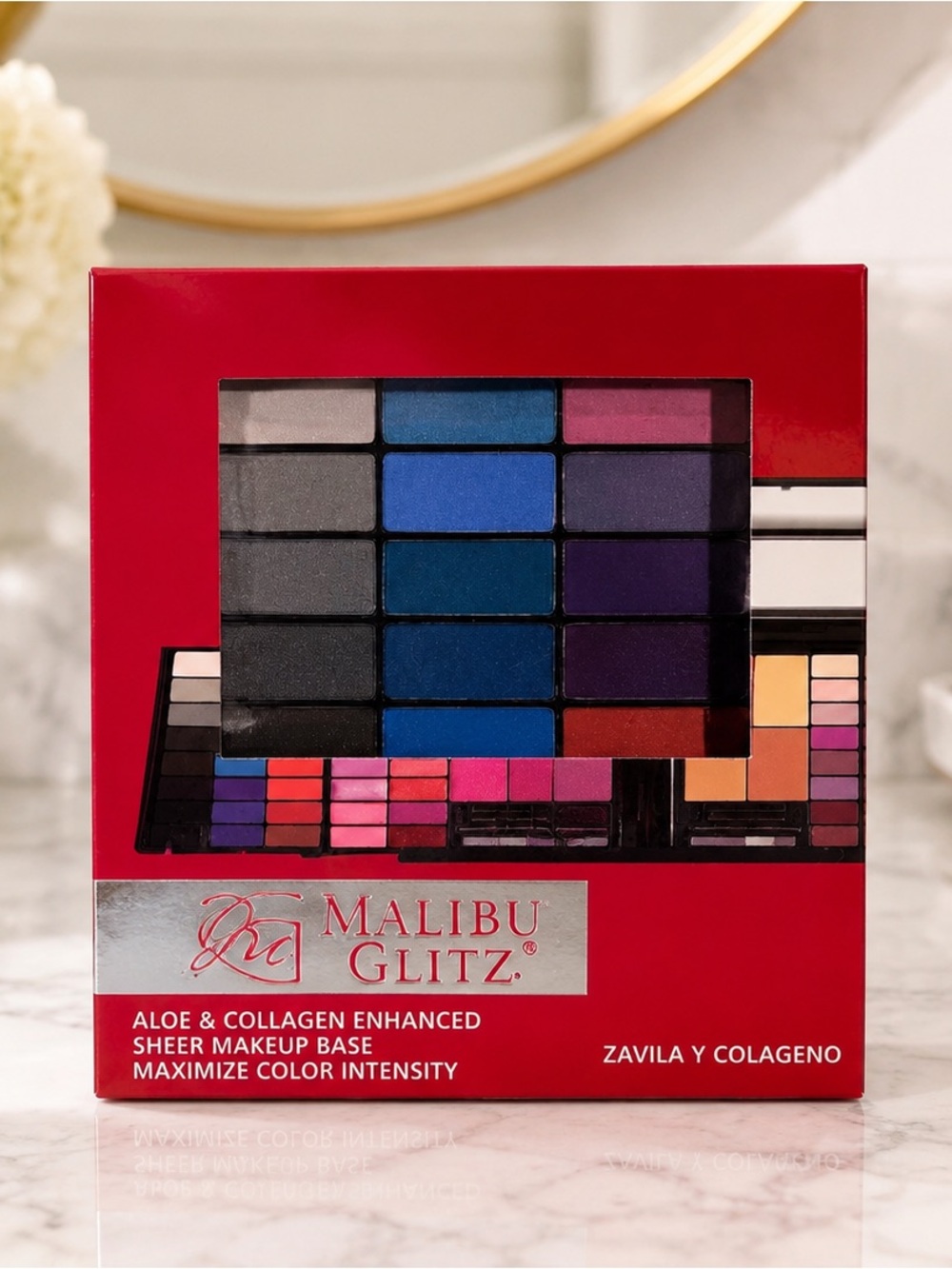 Malibu Glitz Makeup Palette NIB Large Multi Shade Set Gift Ready